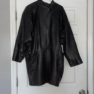 Leather coat